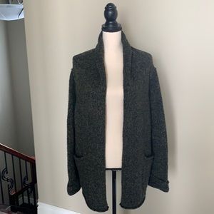 NEW Anthropologie dark olive green sweater cardigan